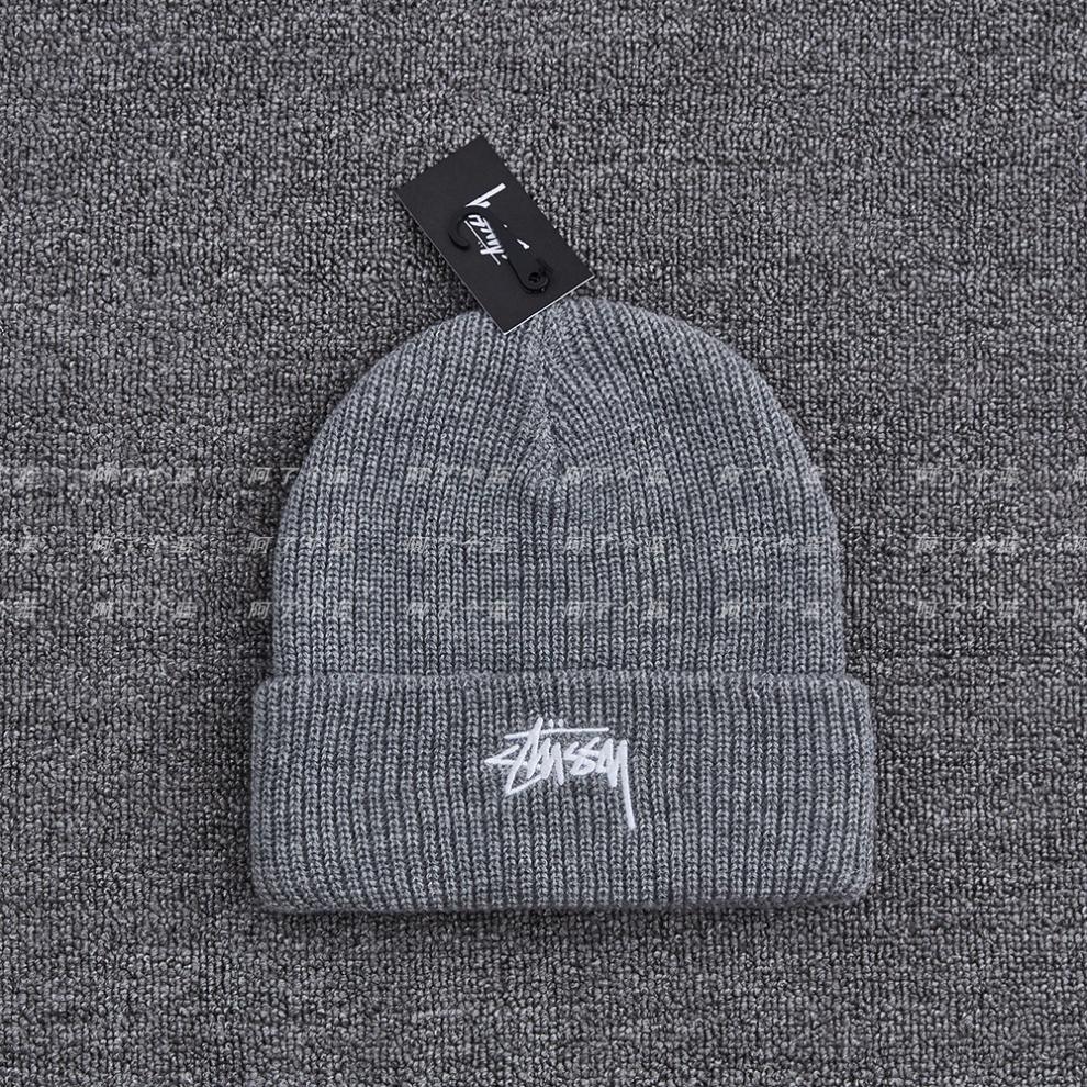 stussy毛线帽 stussy针织帽斯图西刺绣毛线帽冷帽经典欧美潮牌ins小众