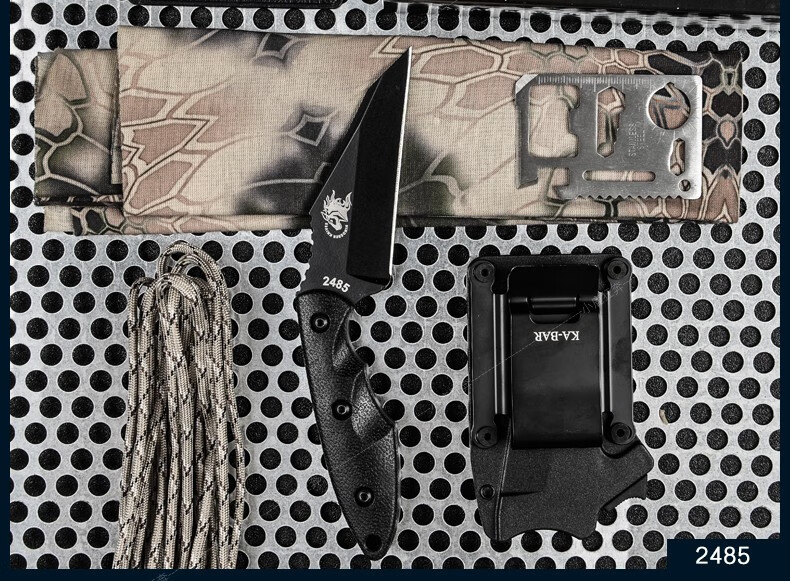 ka-bar卡巴户外刀野营户外装备小颈刀小直刀高硬度军工刀野营露营工具