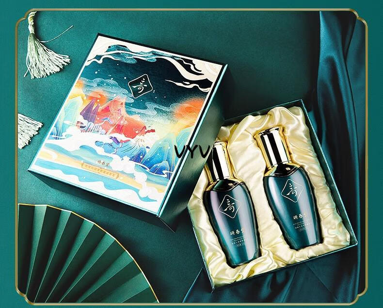 官方旗舰研春堂八杯水套装护肤品女男水乳套盒保湿补水乳液面霜化妆品