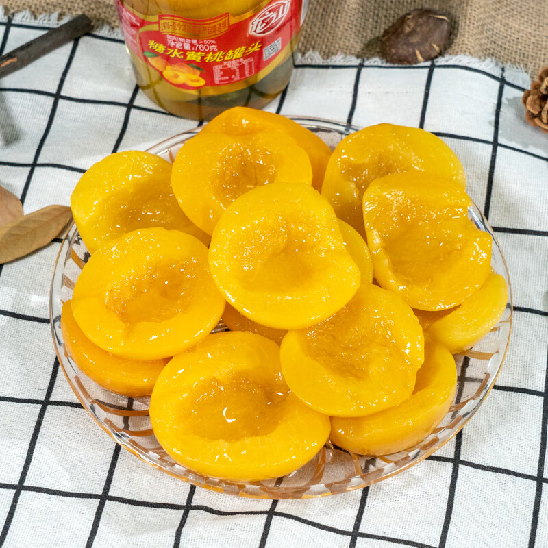 东北特产黄桃罐头水果罐头大玻璃瓶怀旧龙山罐头即食零食罐头博洛铺