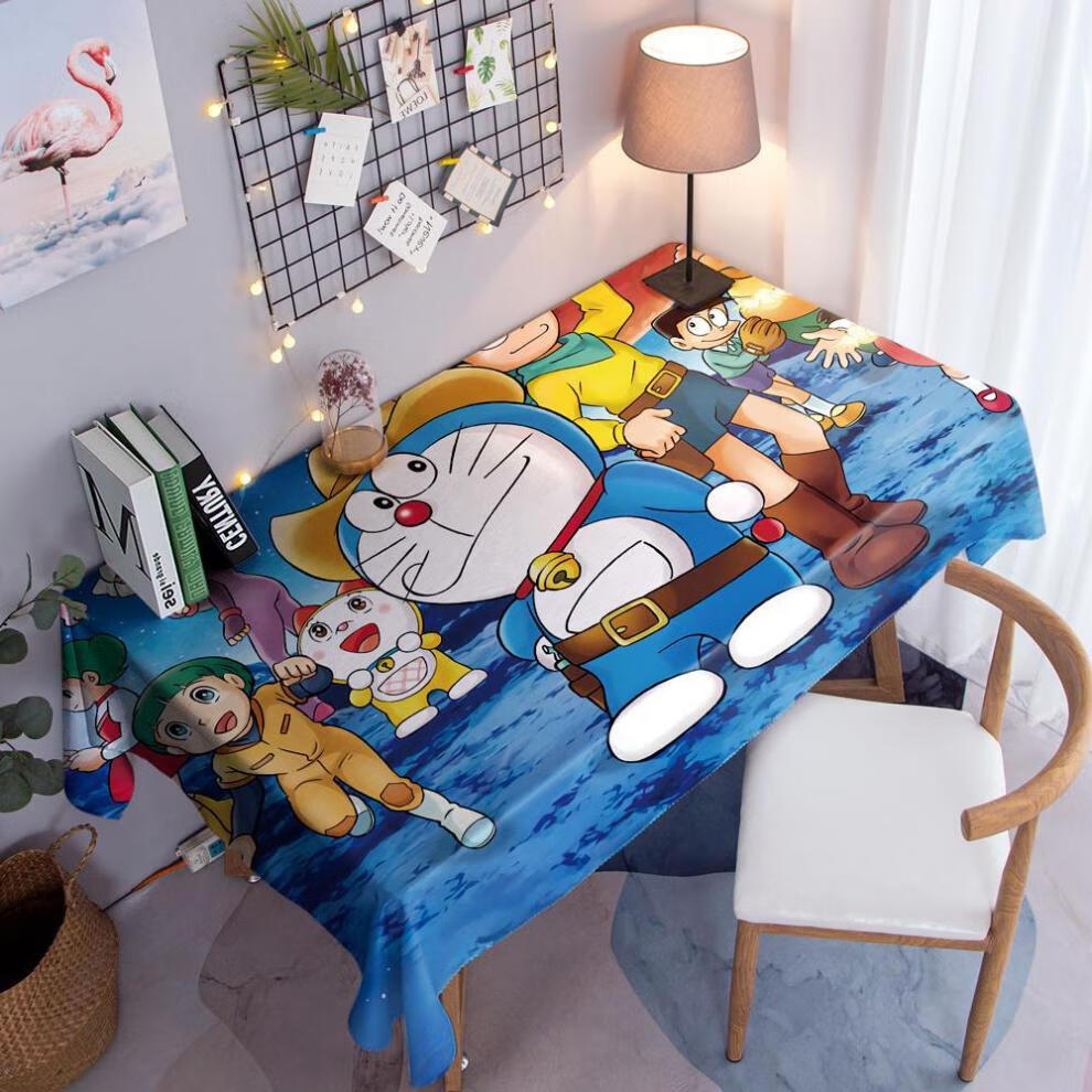 电脑桌布防尘布宿舍动漫桌布书桌台布茶几布寝室桌垫子卡通防尘布电脑