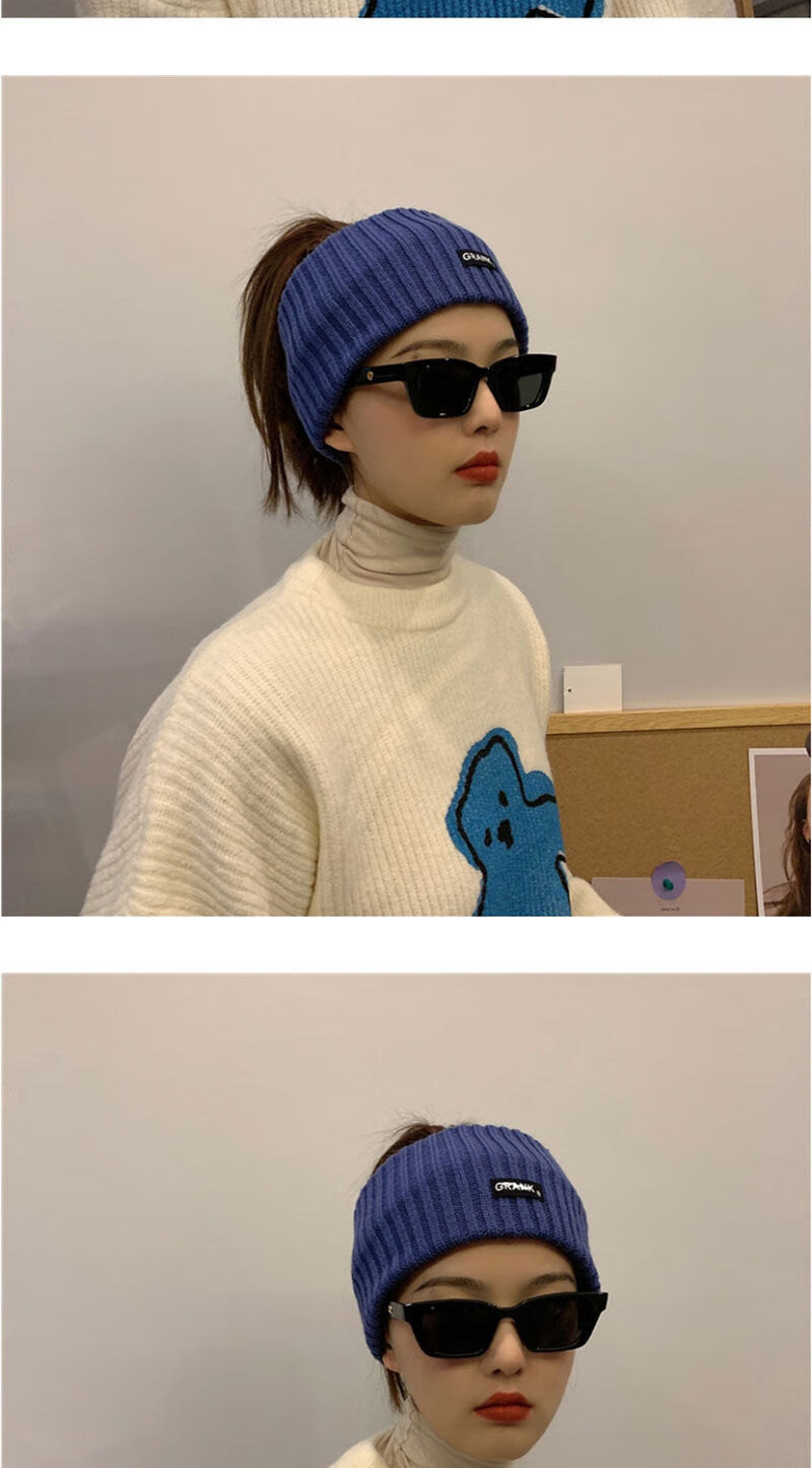 网红款张柏芝同款运动头箍韩国ins字母宽边洗脸发带休闲纯色头饰头套