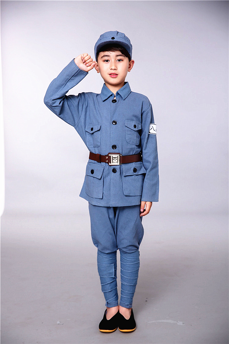 小红军衣服儿童演出服八路新四军红星闪闪抗20222022女鞋备注尺码110