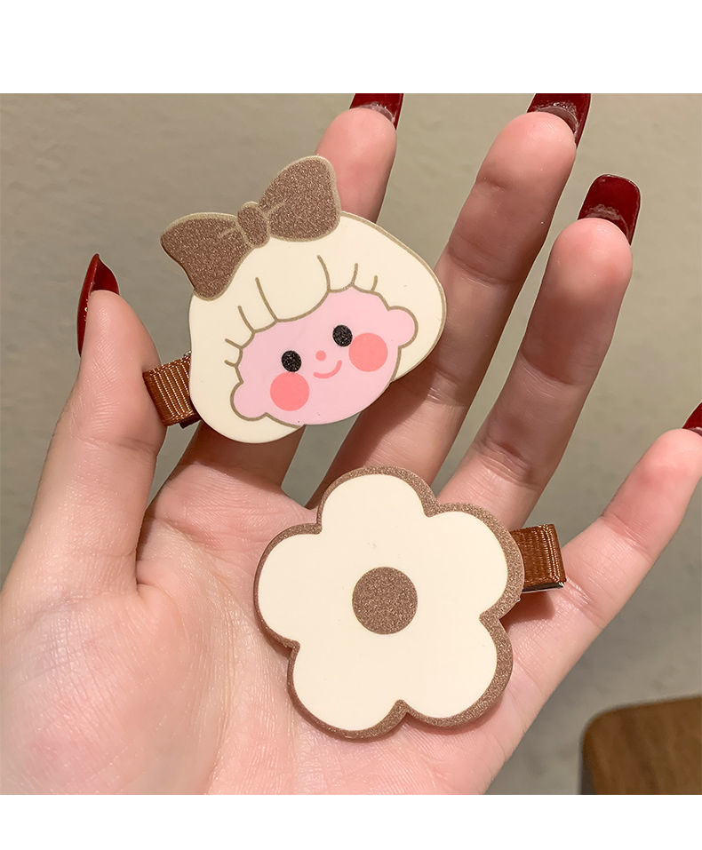 bapolicc卡通日系发夹女可爱小夹子头饰刘海侧边发卡儿童鸭嘴夹卡子