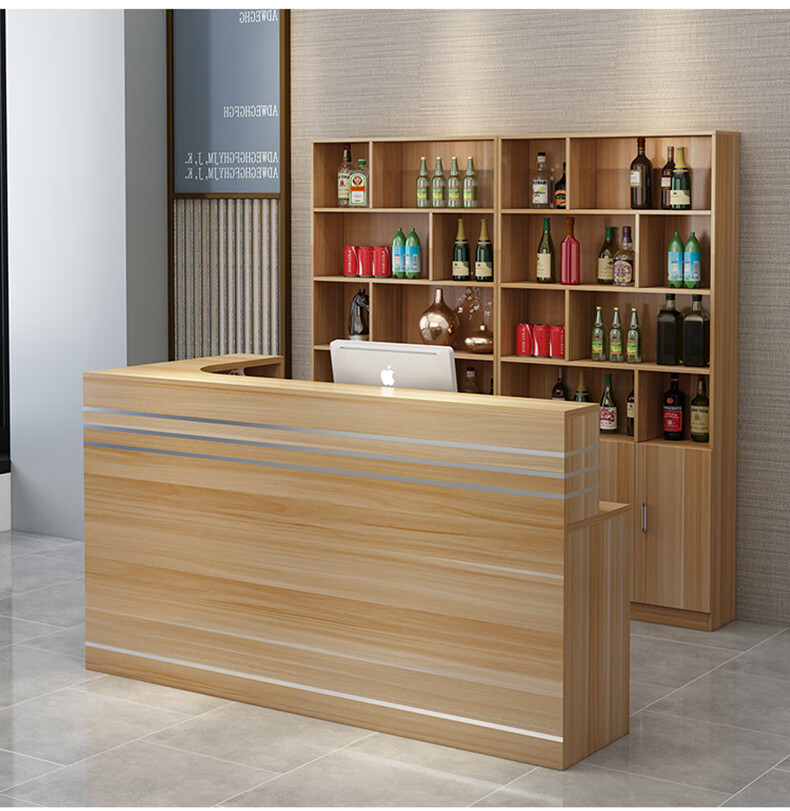 吧台桌商用收银台简约现代饭店吧台酒柜一体转角吧台柜商用店铺小型