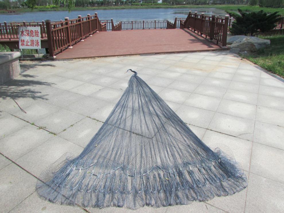 大力马线纯手工老式撒网传统手抛抛网鱼网捕鱼网手撒旋网渔网手工胶