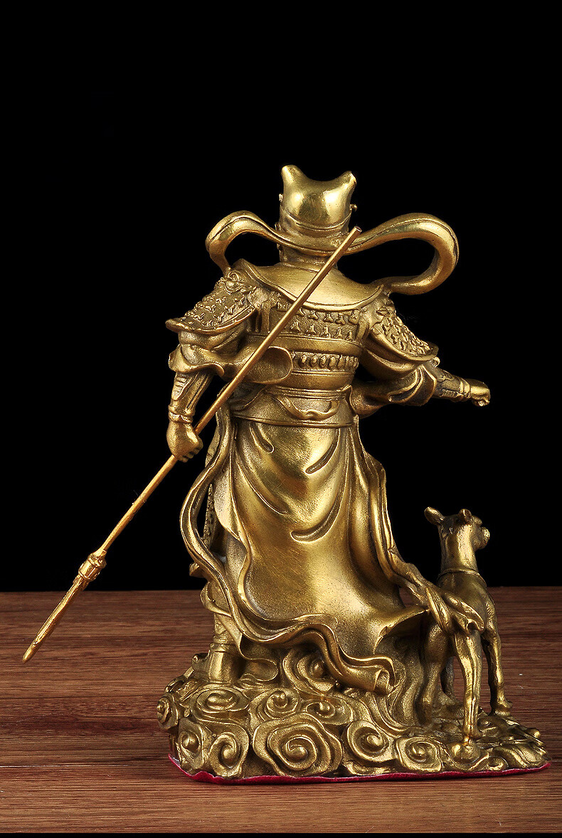 米向 全铜二郎神神像二郎神杨戬摆件哮天犬二郎真君居家供奉工艺品 7