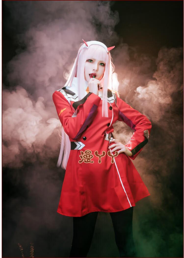 曼迪尚(mandishang)现货darling02cosplay女主02战斗服动漫cos服假发