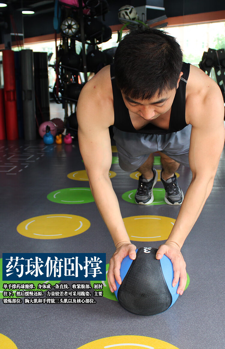 药球药球健身实心弹力核心力量训练器材私教小工具手握儿童橡胶重力球