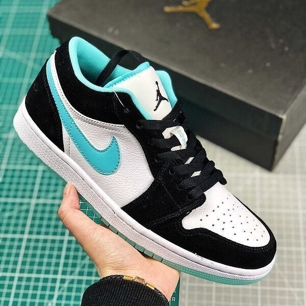 aj男女鞋旗舰官官方新同款女鞋低帮鞋日系男鞋学生 aj低帮蓝白午夜 偏