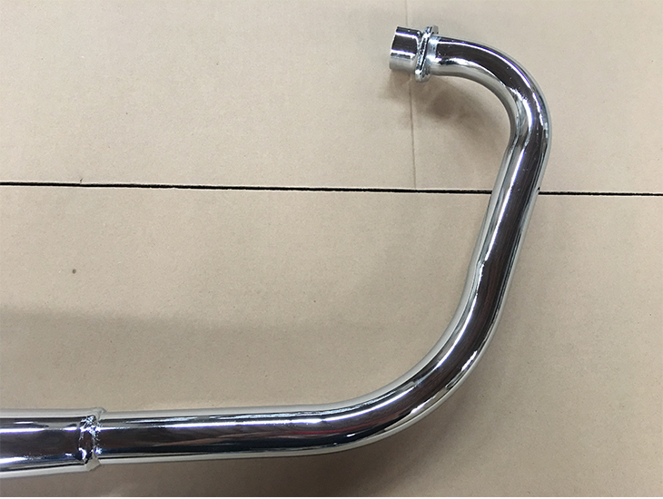 男装幸福珠江本田cg125摩托车加粗金霸王cg静音消音器烟通排气管电镀