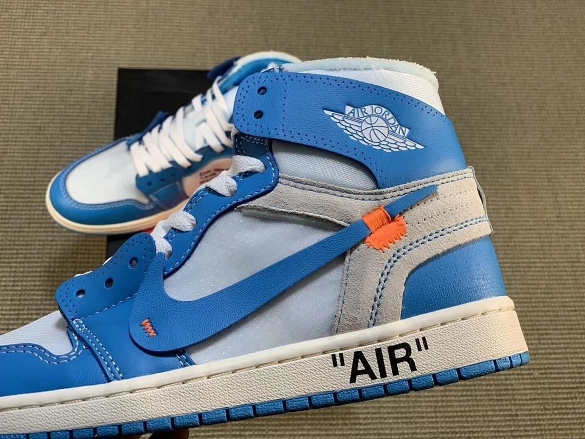 新2021年秋冬款乔1offow联名北卡蓝男鞋运动休闲篮球鞋41