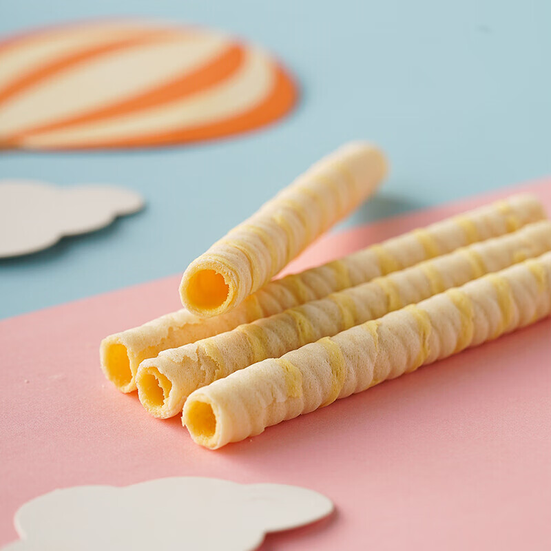 味哈密瓜味组合蛋卷酥儿童食休闲水果味夹心蛋彩迪卷密瓜味40g10盒