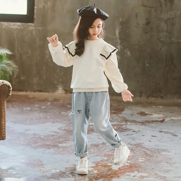 迪莎童话女童套装童装儿童春装新款3-12岁女宝宝新春开学衣服运动休闲