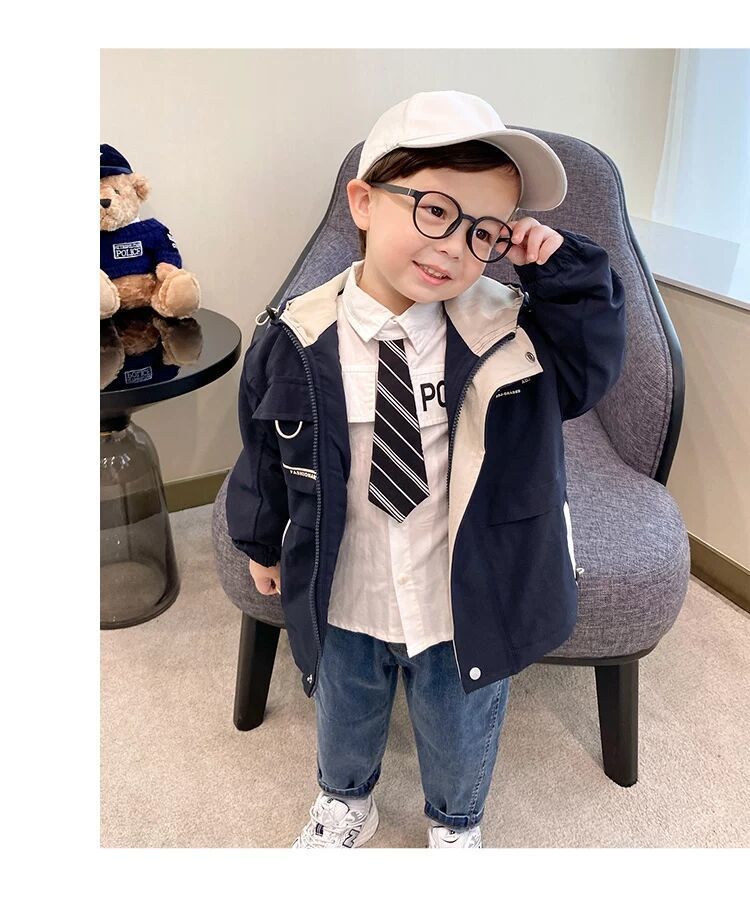 霜魄幼童外套儿童男小童男宝小男孩上衣春秋服装薄外套春款春秋款男童