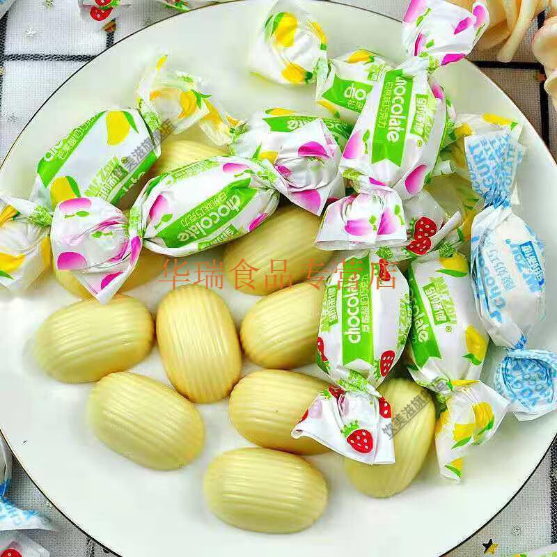 酸奶巧克力邹师傅夹心巧克力300g草莓白桃芒果酸奶味网红零食春游节