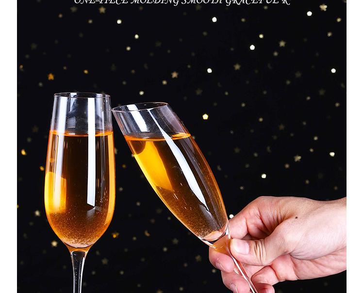 香槟杯起水晶高脚杯套装家用创意酒杯杯鸡尾酒杯子闻香杯一对情侣玻璃