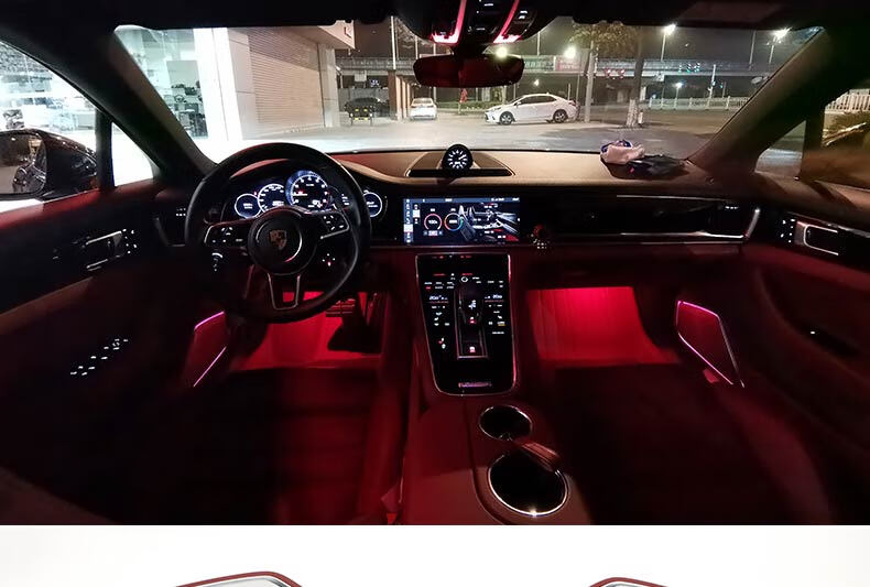 适用于新款保时捷卡宴帕拉梅拉原厂款氛围灯车内装饰灯气氛灯改装 18