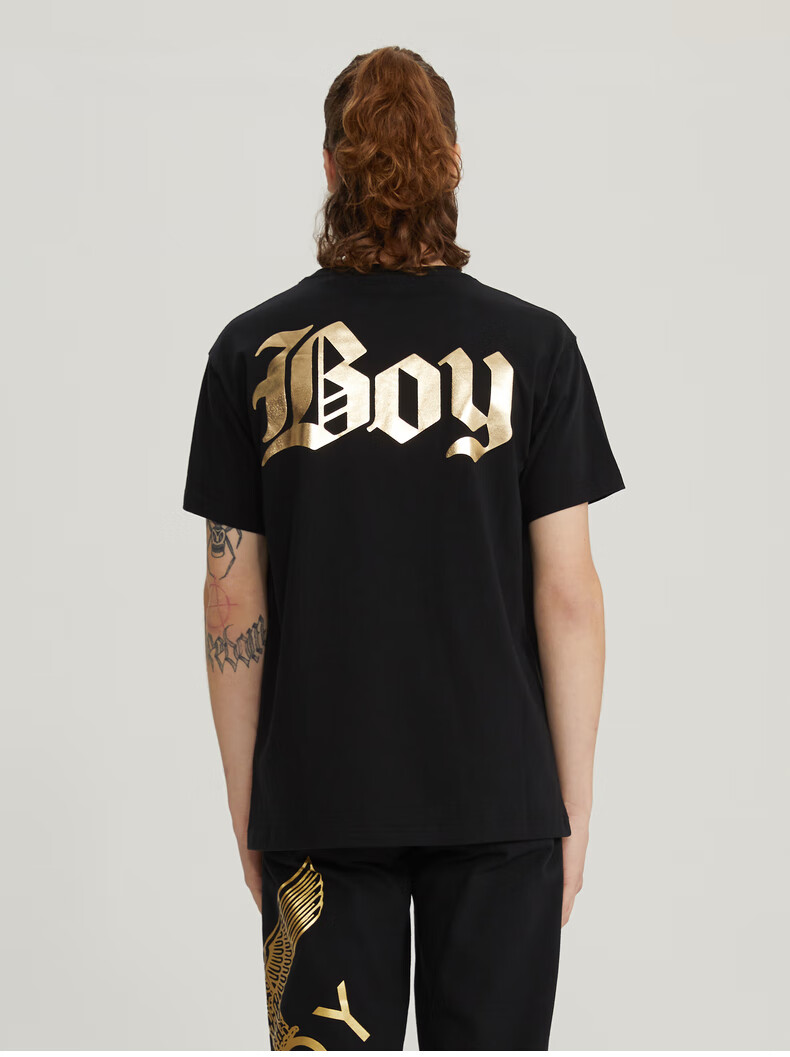 boylondon2020夏季燙金菱形logo情侶短袖t恤 男款tee恤休閒b202nct