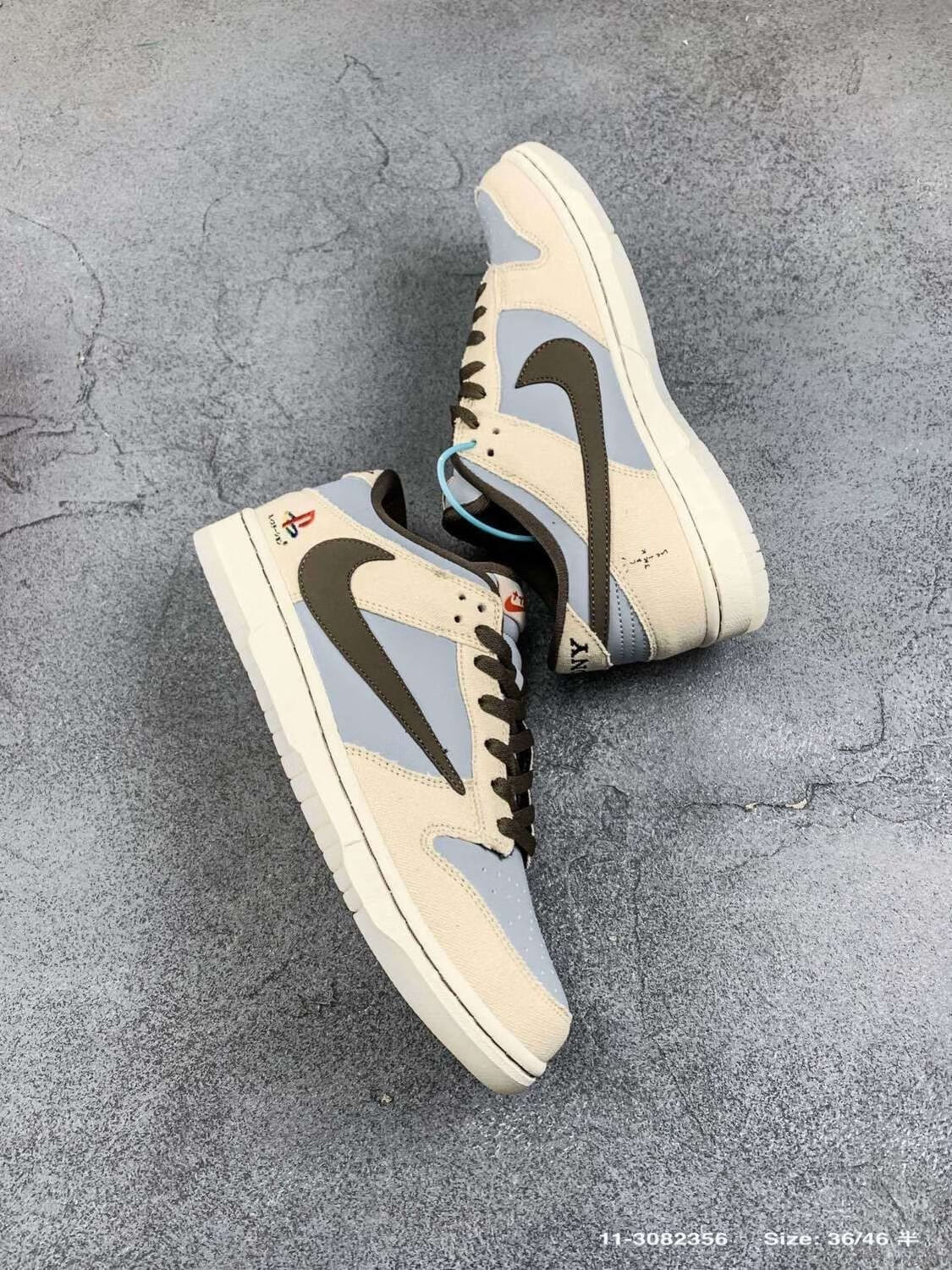 耐尅联名【官方自营旗舰】aj男女鞋莆田春秋款dunk白黑生胶灰白倒勾