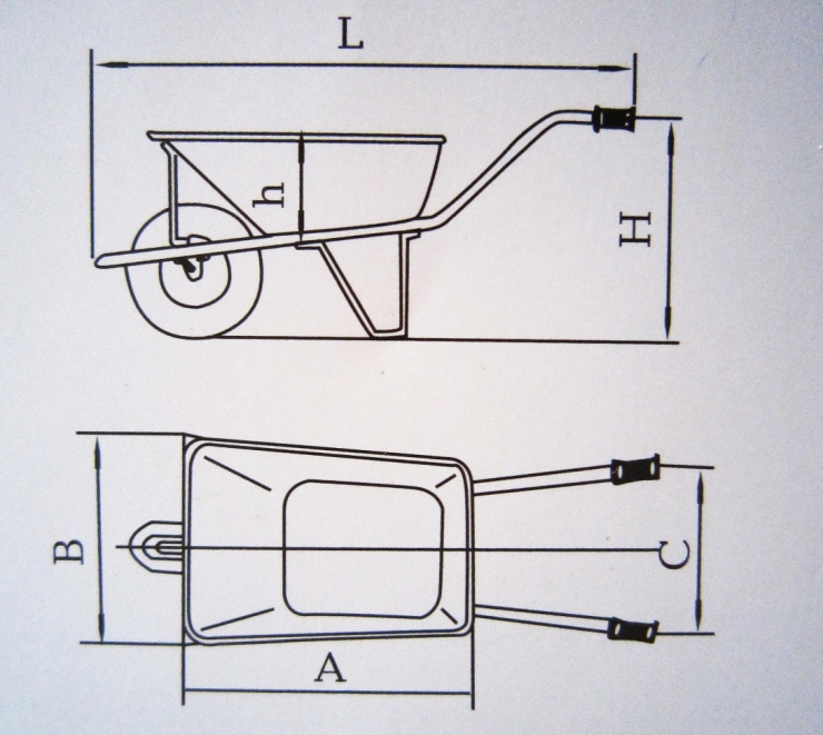 小观园农资 独轮车农用工地用手推车推沙推泥土单轮带斗车建筑垃圾