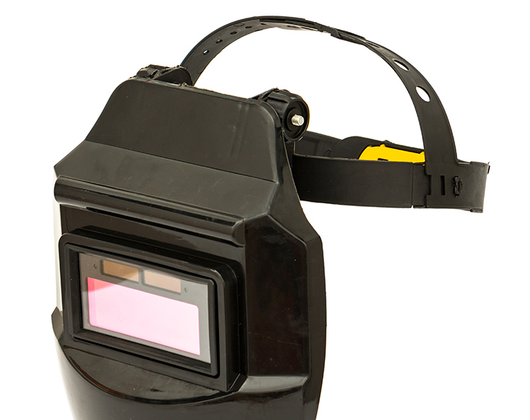 工业级电焊面罩自动变光变色氩弧焊焊工头戴式焊帽太阳能全自动 蓝色