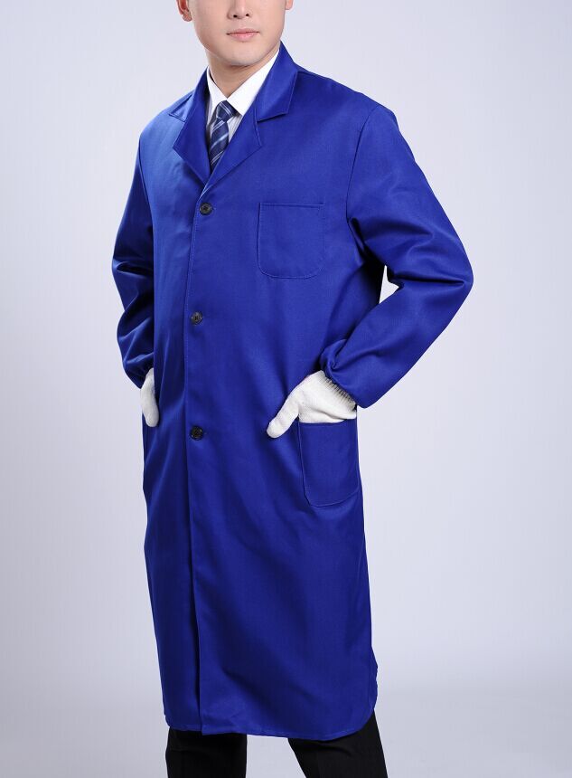 劳保工装艳蓝色养殖大褂子蓝大褂卫生服套衣服长衫工作服大挂艳蓝色
