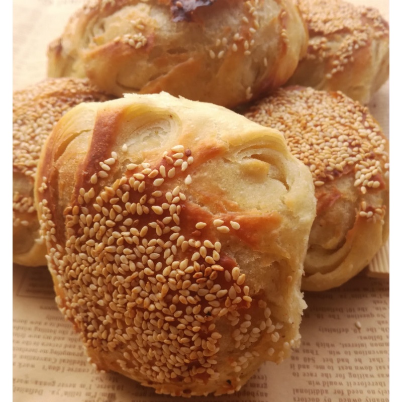 恋品惠 单县吊炉烧饼 山东菏泽特产芝麻饼700g 咸味