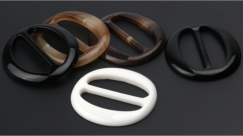 衣服日子扣衣角打结扣百搭圆形t恤调节扣子女士丝巾装饰扣环 圆形透明