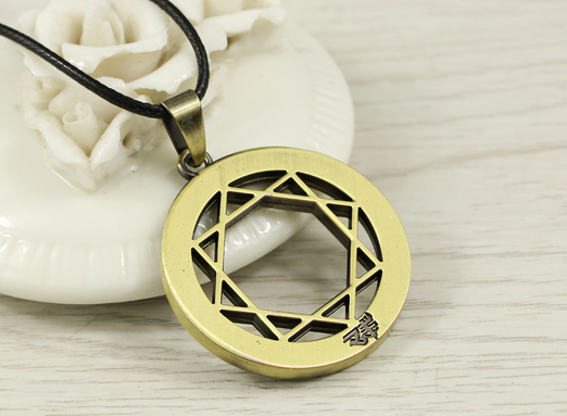 狼族动漫 动漫周边 魔笛magi 八芒星法阵标志 项链吊坠 cosplay 古铜