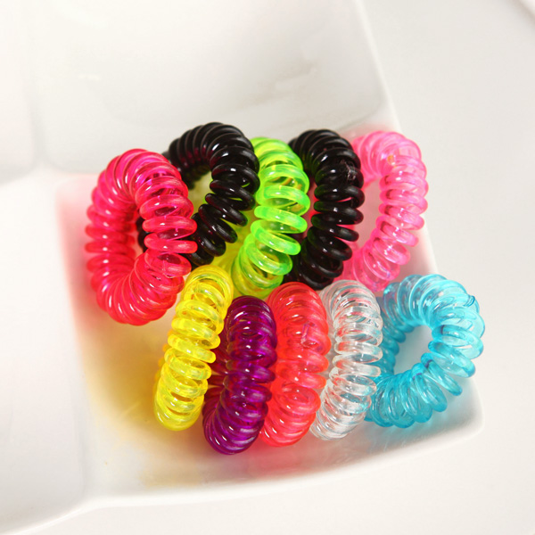 韩国发饰头饰中号电话圈皮套发圈发绳电话线皮筋头花盘发器头绳 3208