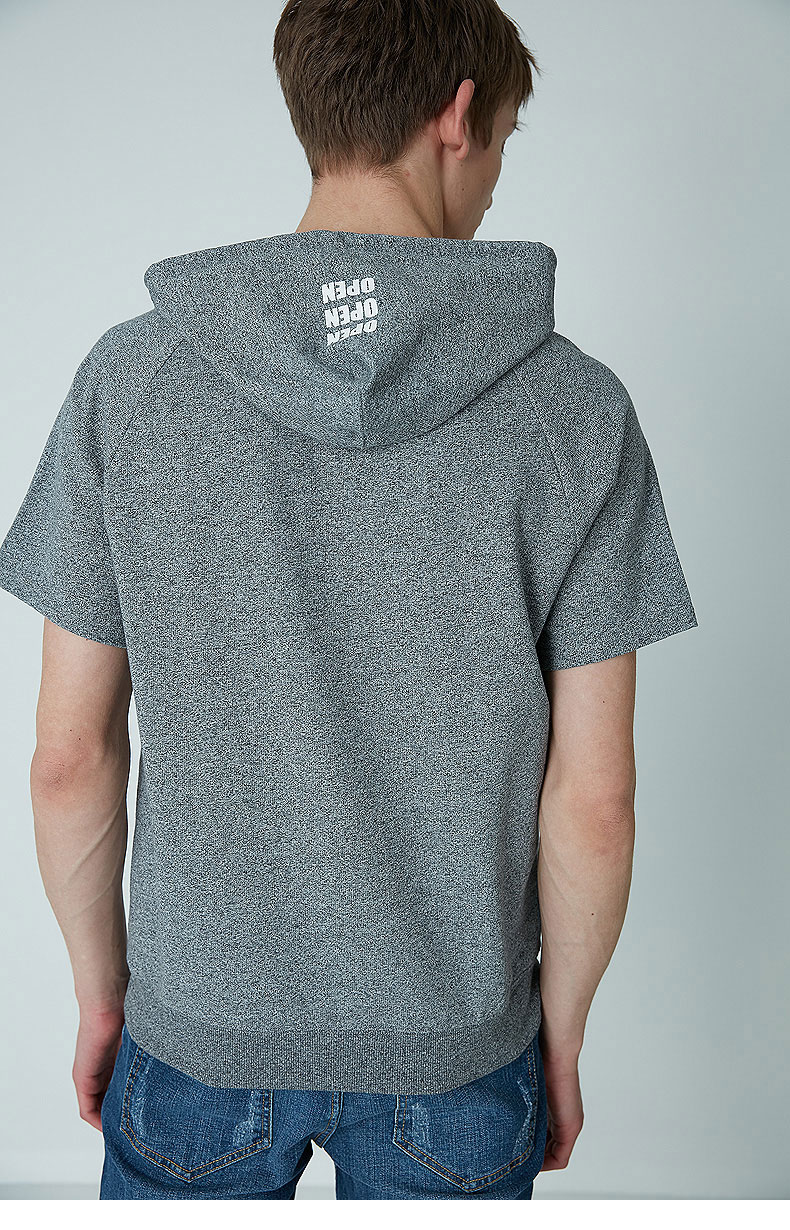 c&a连帽印花短袖卫衣男 青少年潮流休闲毛圈棉上衣ca 粉 s_现价338元