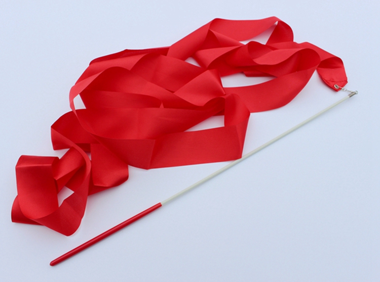 鹤彩舞蹈4米儿童七彩花色飘带彩带棒丝带彩条生活日用创意家居绿色2米