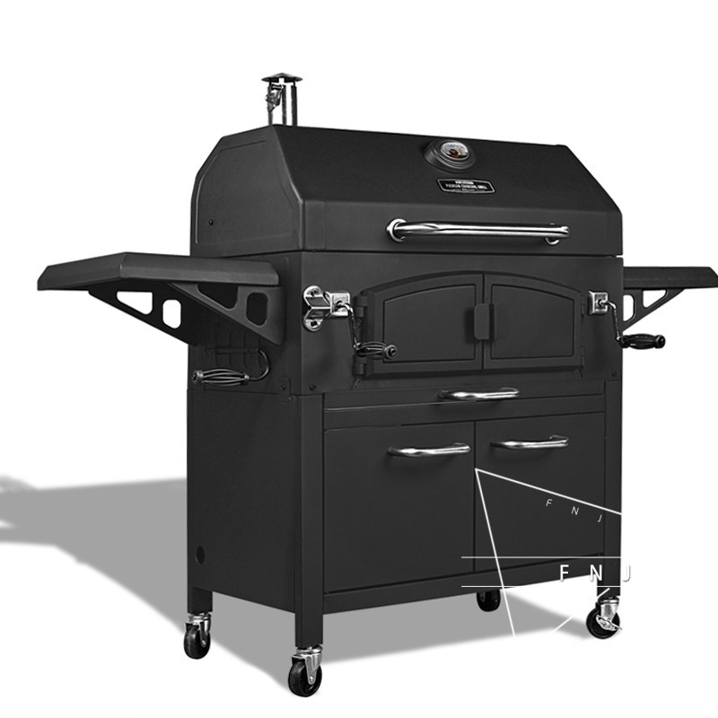大型别墅欧式烧烤炉商用户外庭院木炭烧烤架烤肉移动烤箱全套烧烤架