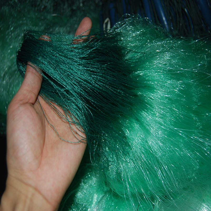 水里有鱼 8米10米15米20米高130米长三层网进口绿丝塑料漂捕鱼网渔网