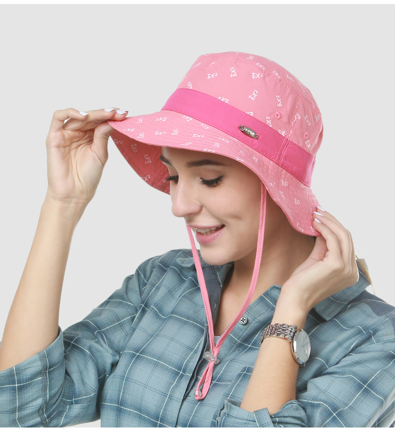 ex2伊海诗帽子男女夏天防晒渔夫帽速干透气遮阳盆帽休闲旅行太阳帽