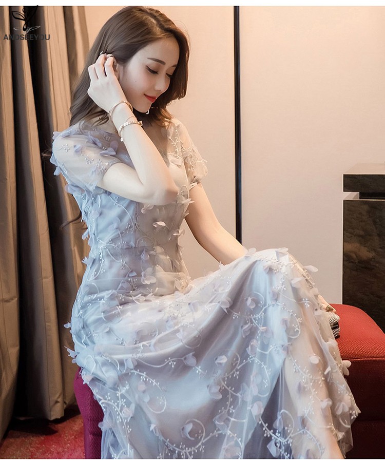 andseeyou精品女装春装新款女装韩版复古网纱裙夏装雪纺连衣裙夏季
