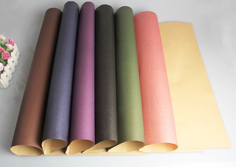 物有物语 牛皮纸 大开包装纸彩色卡纸 大张包书纸 绿色_ 3折现价18元