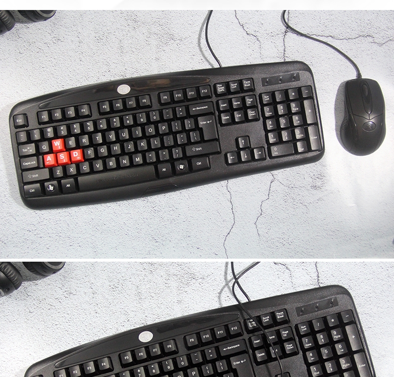 limeide 电脑键盘 办公键鼠套装 有线usb键盘鼠标套装 台式机笔记本