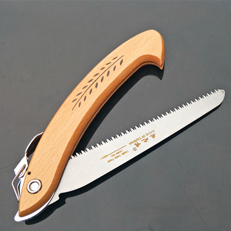 180折叠锯三倍快速多功能木工锯子修树枝手锯园艺锯 森之秀木把折叠锯