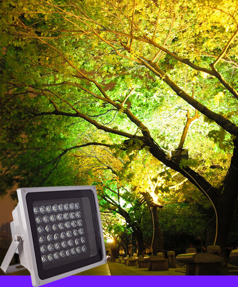 50w广告灯室外照明灯庭院工厂房路灯超薄投射灯广场灯照树灯50w100w