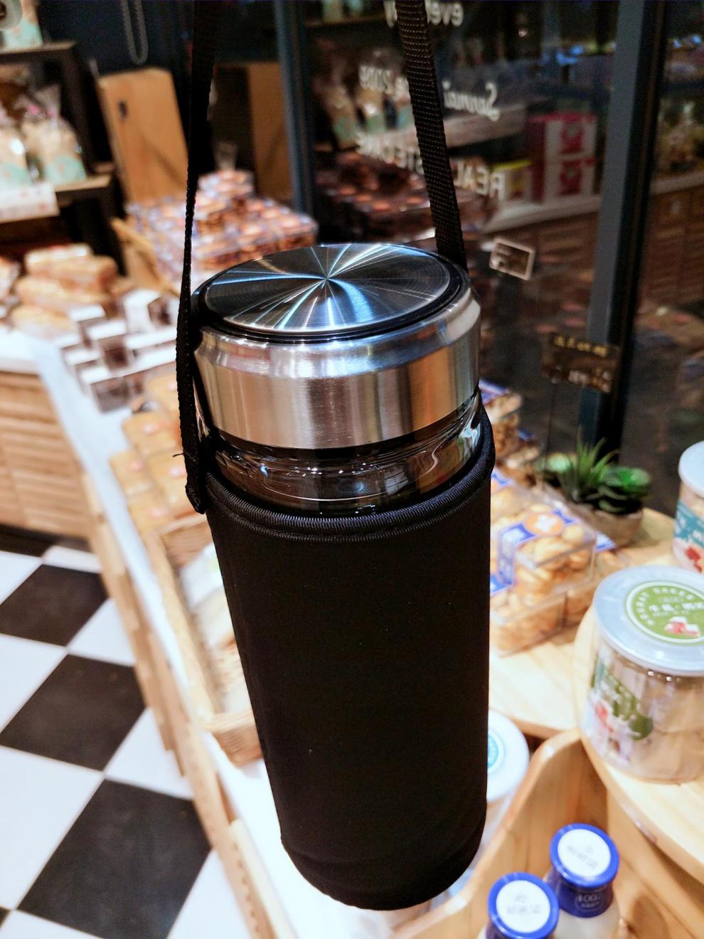 玻璃杯大容量水杯1000ml双层便携男大耐热水杯家用大号泡茶杯子 1000