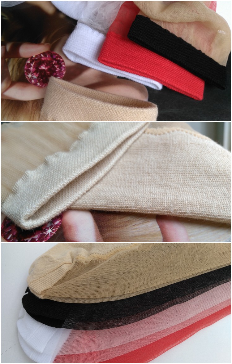 玻璃丝肉肤黑色棉底女孩阳光小碎花6双装潮流时尚 6双净版-肉丝-黑底