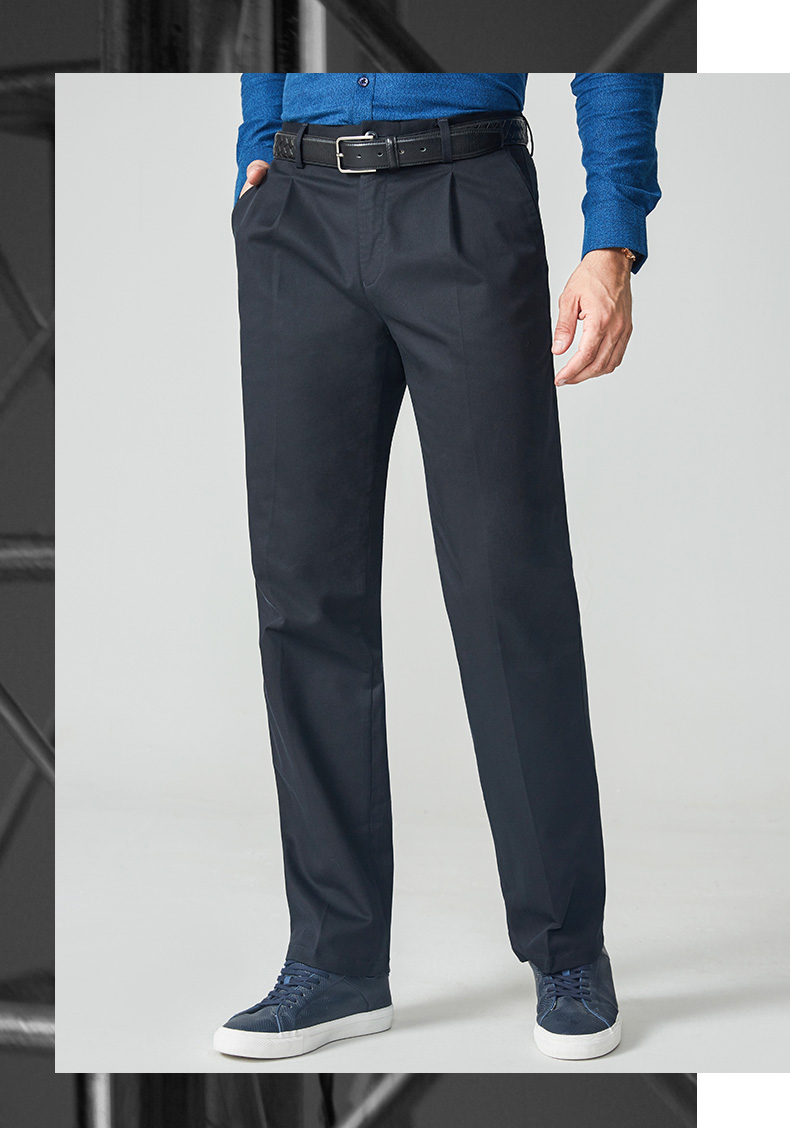 九牧王男裤休闲裤男装秋冬新品商务休闲上班中年男士宽松舒适长裤子男