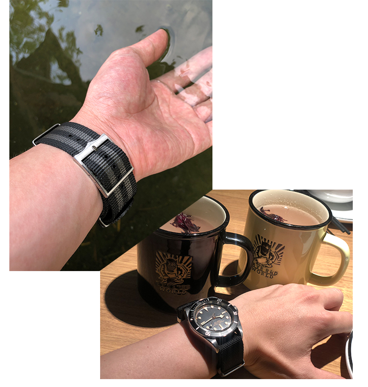 尼龙帆布伦纺北约nato表带适用大飞马克17帝舵碧湾小红花小黑盾小红花