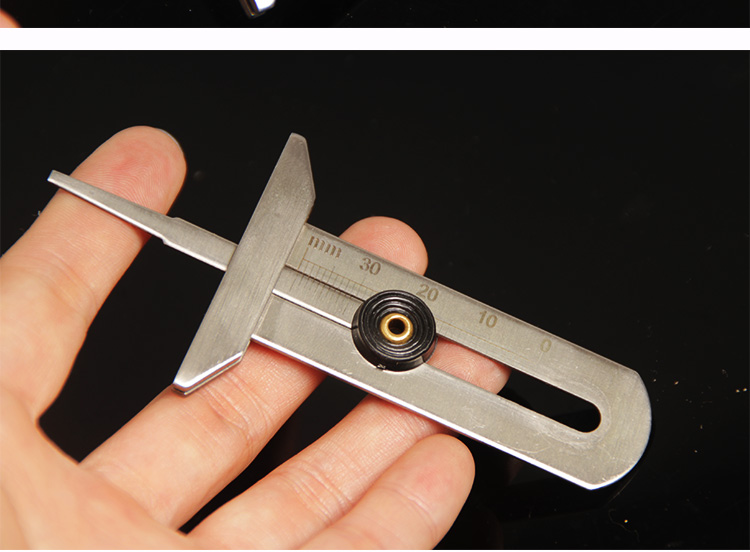 胎纹尺 轮胎尺 轮胎花纹深度尺 深度规轮胎深度游标卡尺0-30-50mm 0