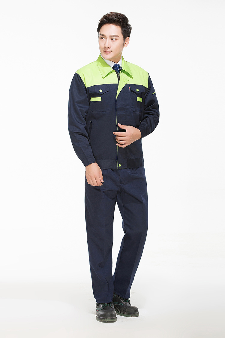 依舵 春秋长袖工作服套装男女车间工地服耐磨耐穿汽修电焊劳保服装工