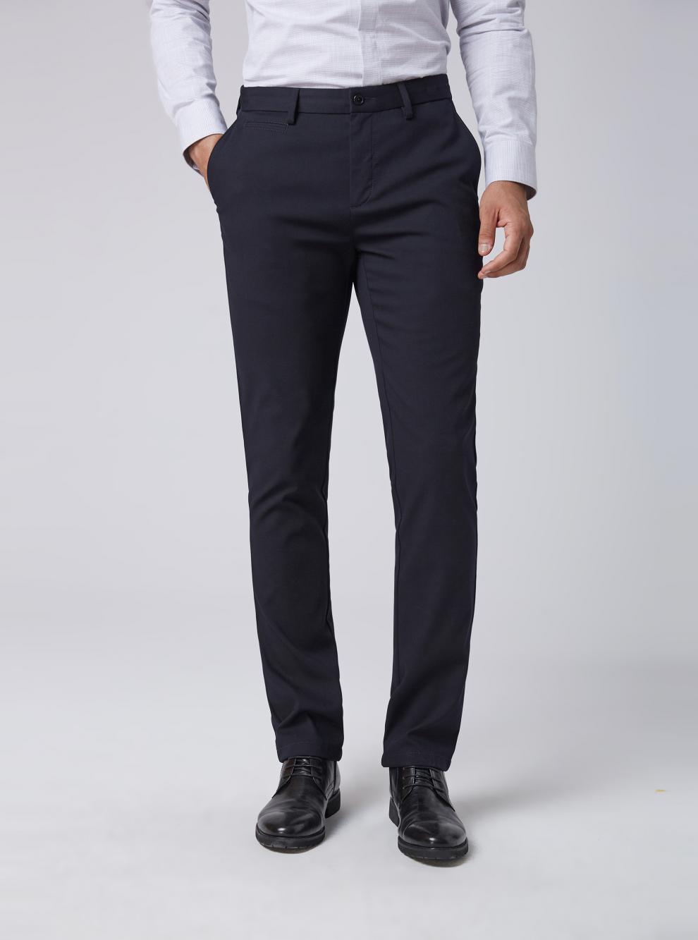 金利来男装微弹休闲裤男士款秋冬商务休闲男裤长裤子 藏蓝-95 29