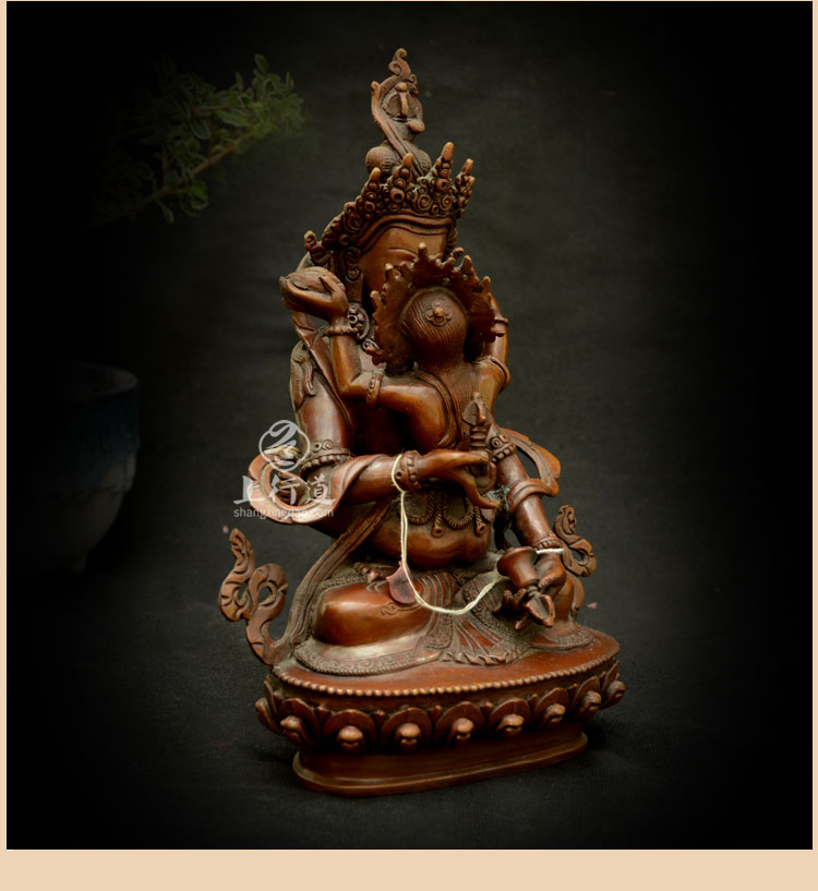 上行道紫铜金刚萨埵双身佛像菩萨像尼泊尔手工铜藏传佛教密宗不含装藏