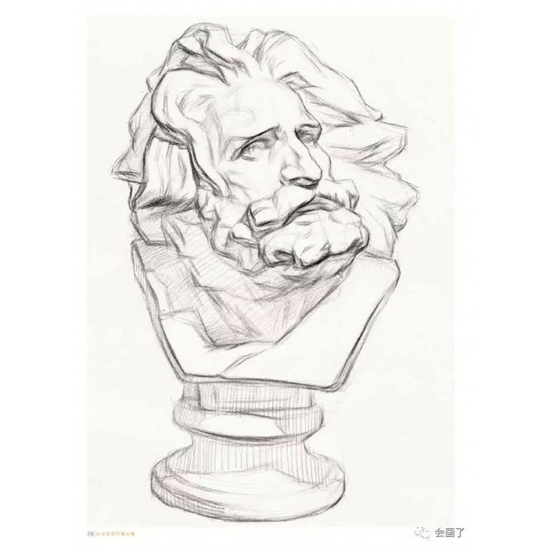 敲门砖绘画入门正规教程从五官到石膏头像 零基础学素描石膏头像 石膏